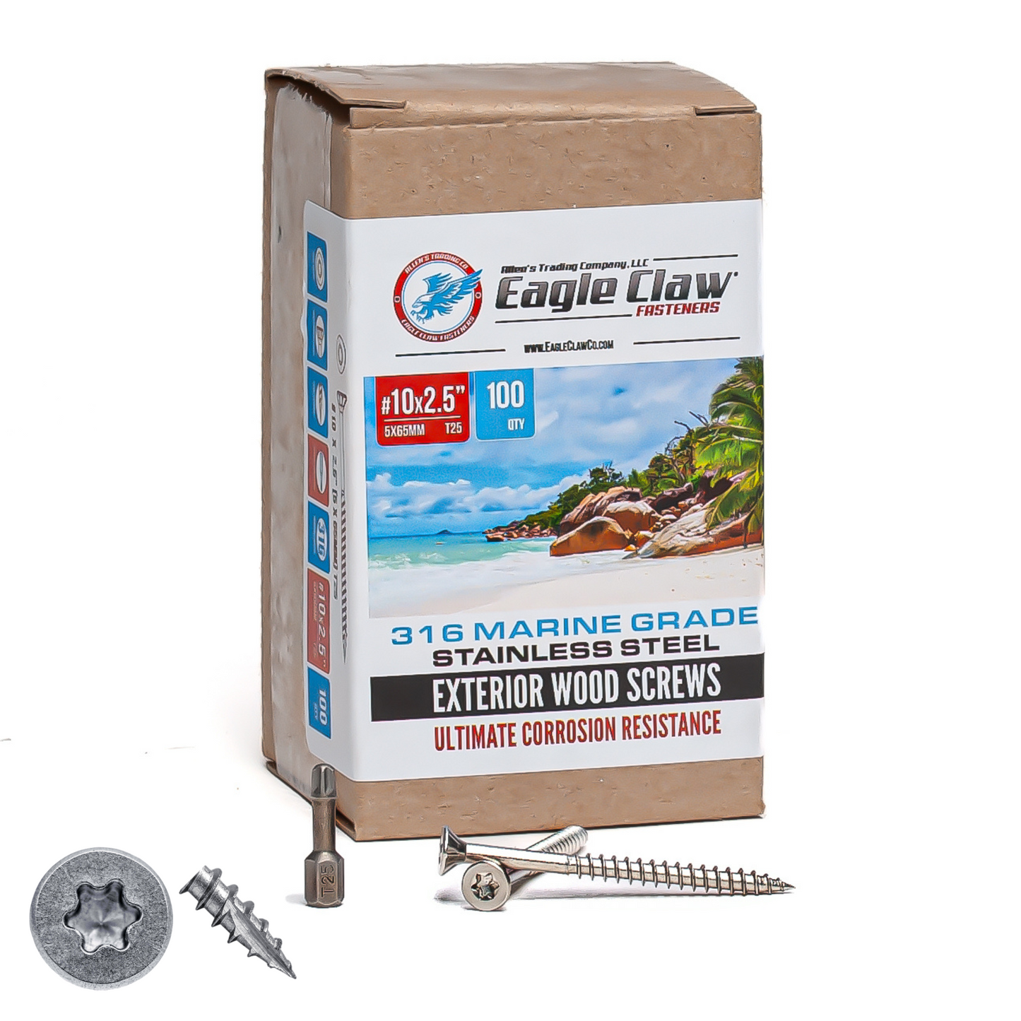 stainless steel deck screws marine grade 316 