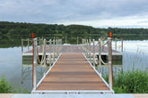 Custom made floating doc on lake. Made with 316 grade stainless steel screws