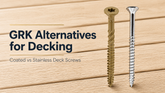 GRK coated deck screw compared with Eagle Claw stainless steel deck screw