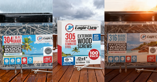 304 vs 305 vs 316 stainless steel wood screws