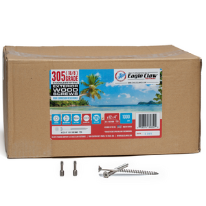 #12 × 4" 304 Grade Stainless Steel Wood Screws by Allen's Trading Co. Eagle Claw Fasteners
