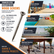 An infographic for stainless steel exterior wood screws, featuring a large close-up of a single screw on the left and four photo panels on the right showing applications like marina decking, jetties, coastal fencing, and waterfront structures. Text highlights 316 stainless steel, T-25 star drive, and type-17 point.