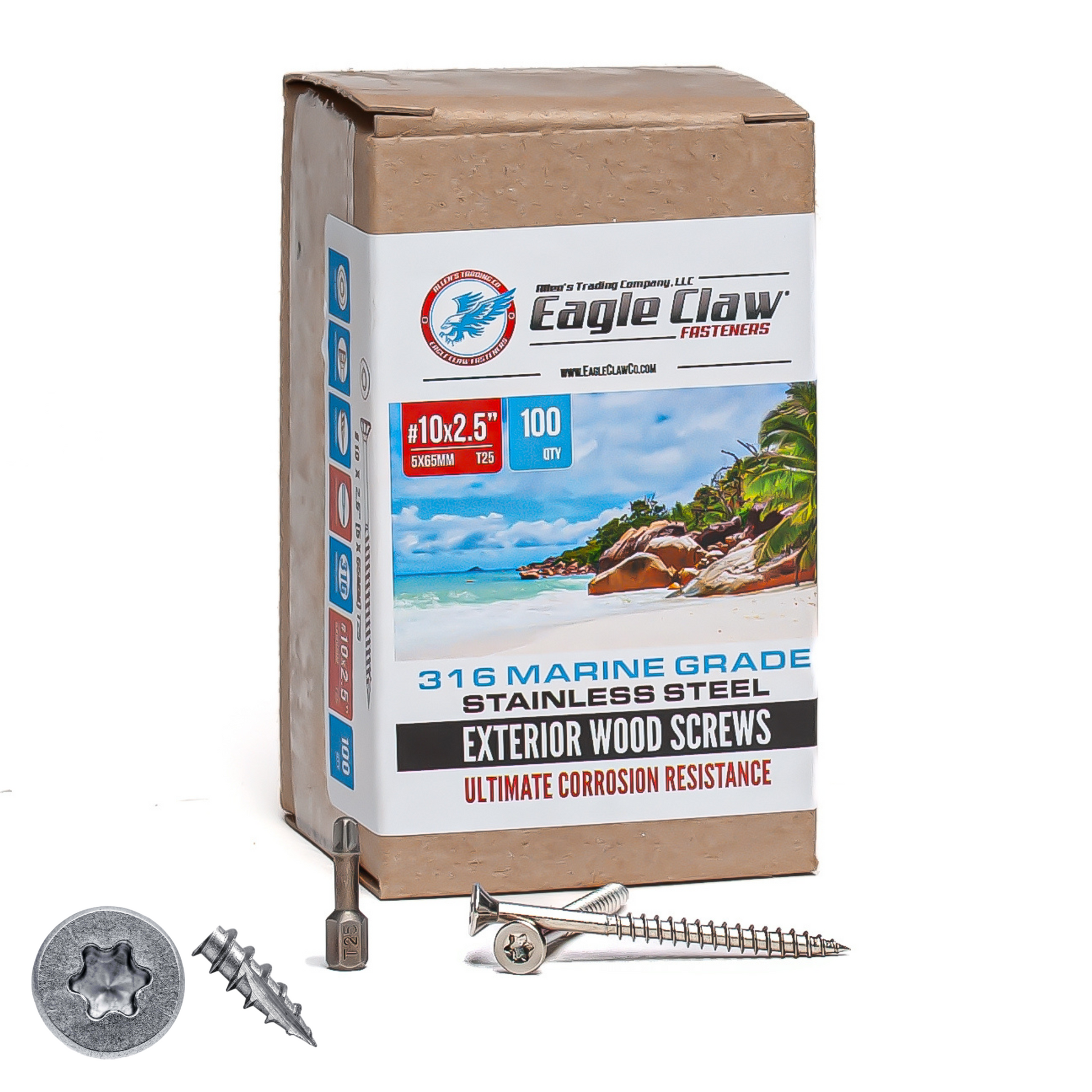 stainless steel deck screws marine grade 316
