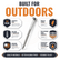 An outdoor screw product infographic with a large silver screw centered on a white background, surrounded by feature callouts including 'Built for Outdoors,' '316 Grade Stainless Steel,' 'Made in Taiwan,' 'For Exterior Wood Projects,' and 'Corrosion Resistant Performance.'.