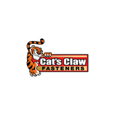Logo of Cat's Claw Fasteners with a tiger character on a white background