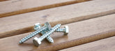 Heavy duty screws on a wooden surface
