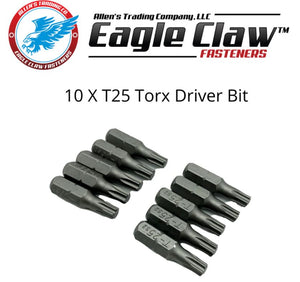 10 x T25 Torx Driver Bit