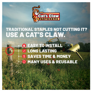 Cat’s Claw Fasteners Fence Fastening System For Softwoods (Replaces Fence Staples)
