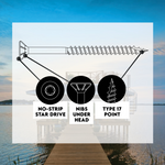 Load image into Gallery viewer, #10 × 2.5 Inch 304 Grade Stainless Steel Deck Screws by Allen&#39;s Trading Co. Eagle Claw Fasteners
